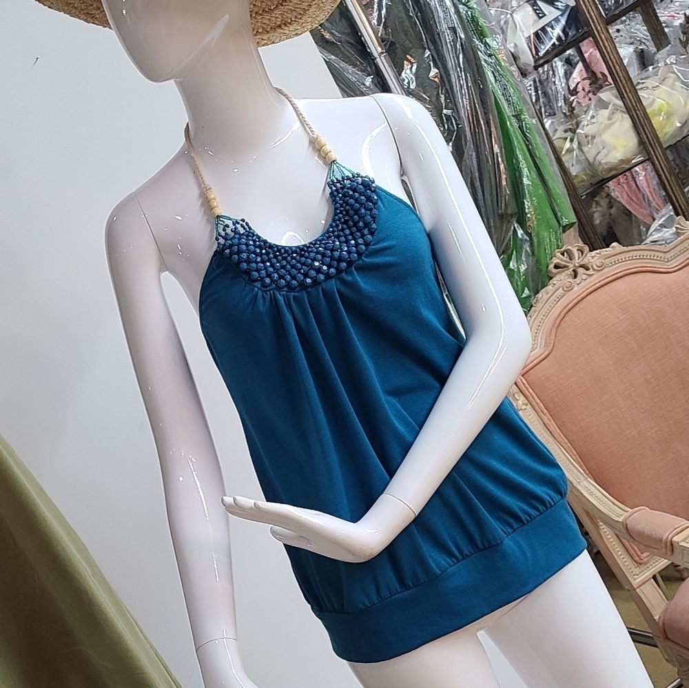 Beaded Halter Top